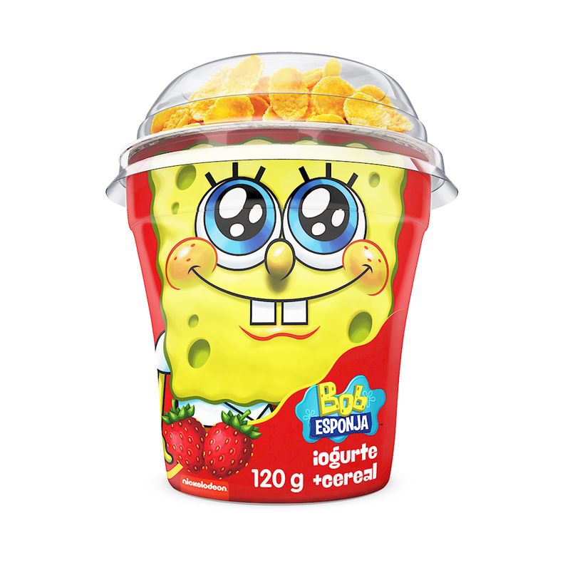 Iogurte Com Cereal Bob Eponja Batavo Morango 120g (7891097104534)