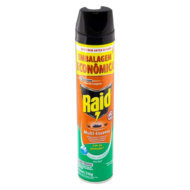Inseticida Aerosol Raid Eucalipto 420ml Embalagem Economica (7894650014141)