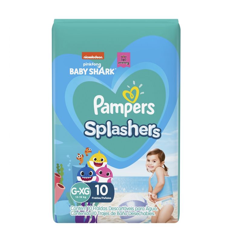 Fraldas Para Água Pampers Splashers G XG 10 Unidades (7500435157537)