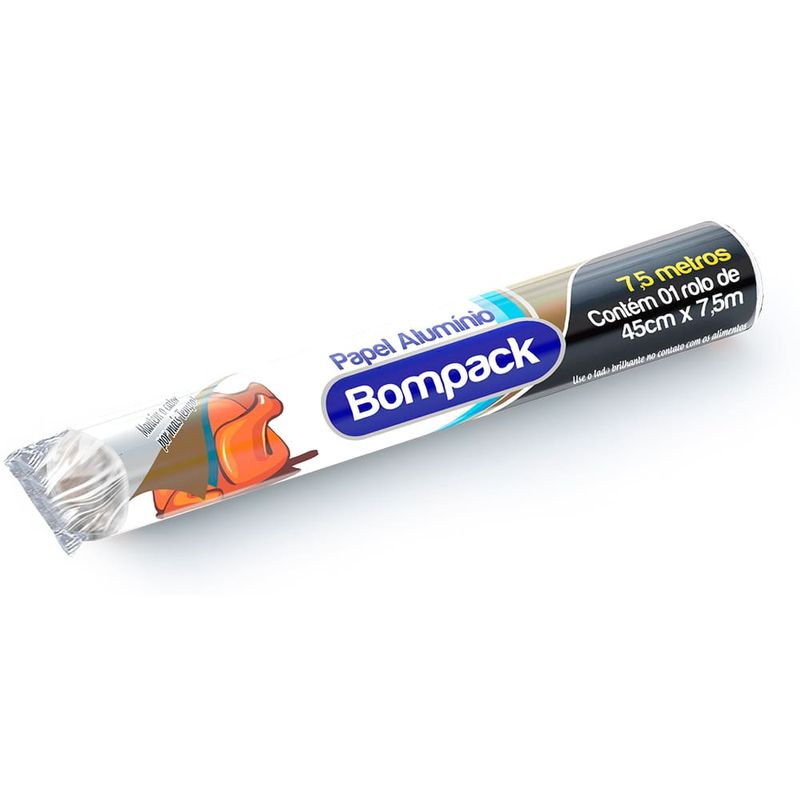 Papel Alumínio Bompack 45cmX7,5m (7898921466301)