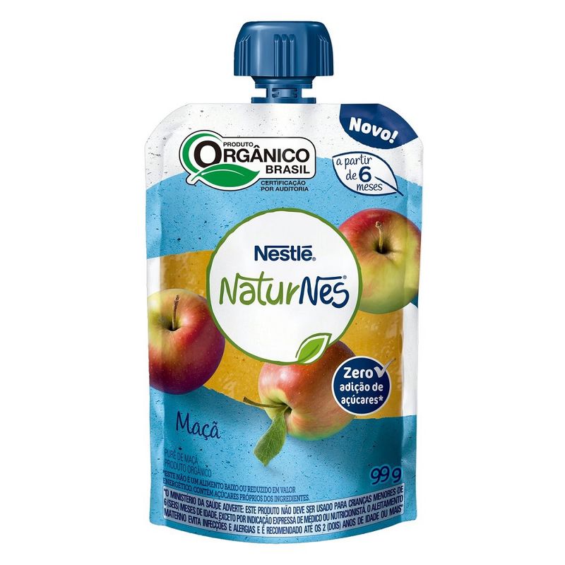 Purê Orgânico Nestlé Naturnes Maçã 99g (7501058649683)