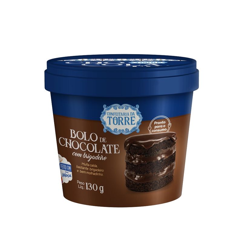 Bbolo Confeitaria Torre Chocolate Com Brigadeiro 130g (7908248400244)