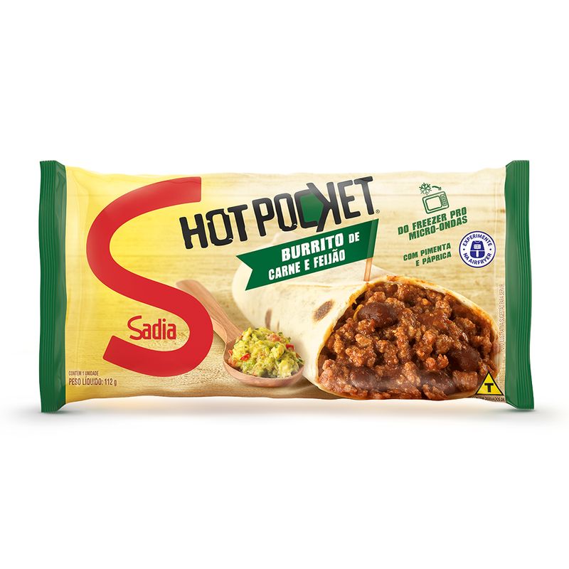 Burrito Sadia 112g Hot Pocket Carne-Feijão (7891515562755)