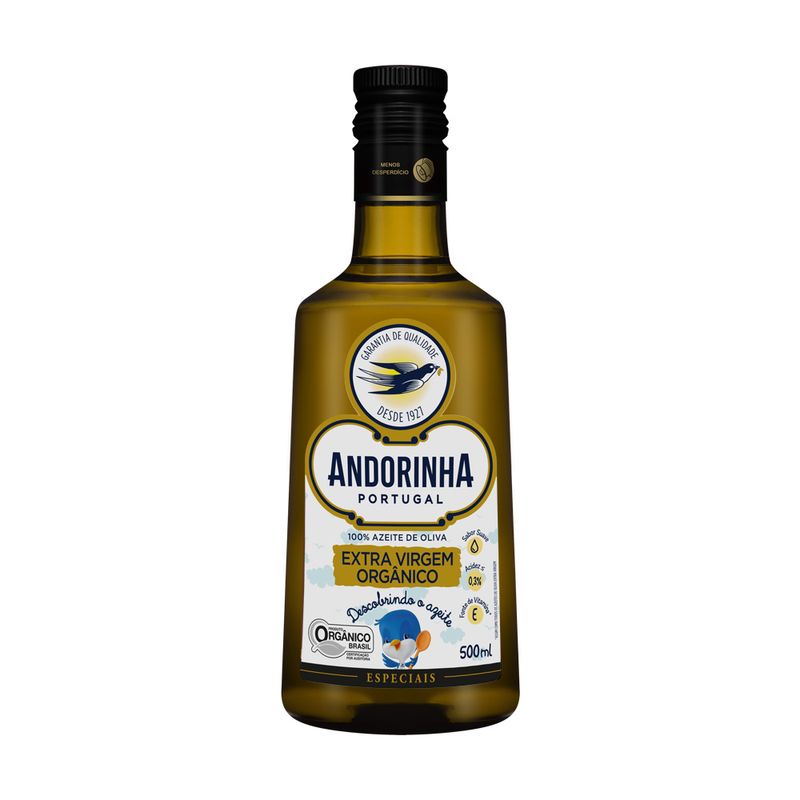 Azeite Port Andorinha Ext Virgem Orgânico Desc Azeite 500ml (5601024025779)