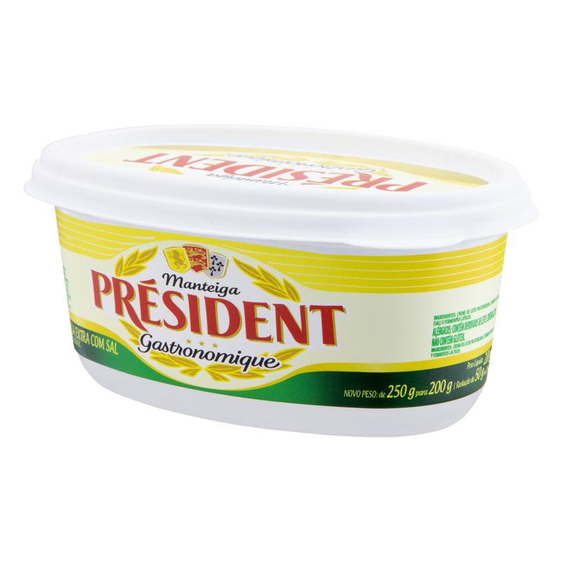Manteiga Gastronomique com sal Président 200g (7891097001338)