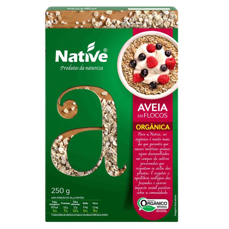 Aveia Native Orgânica Flocos 250g (7898206501192)