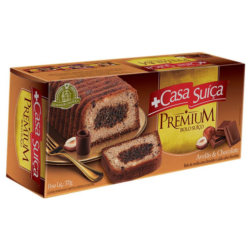 Bolo Casa Suica Premium 270g Avelã Com Chocolate (7897173093358)