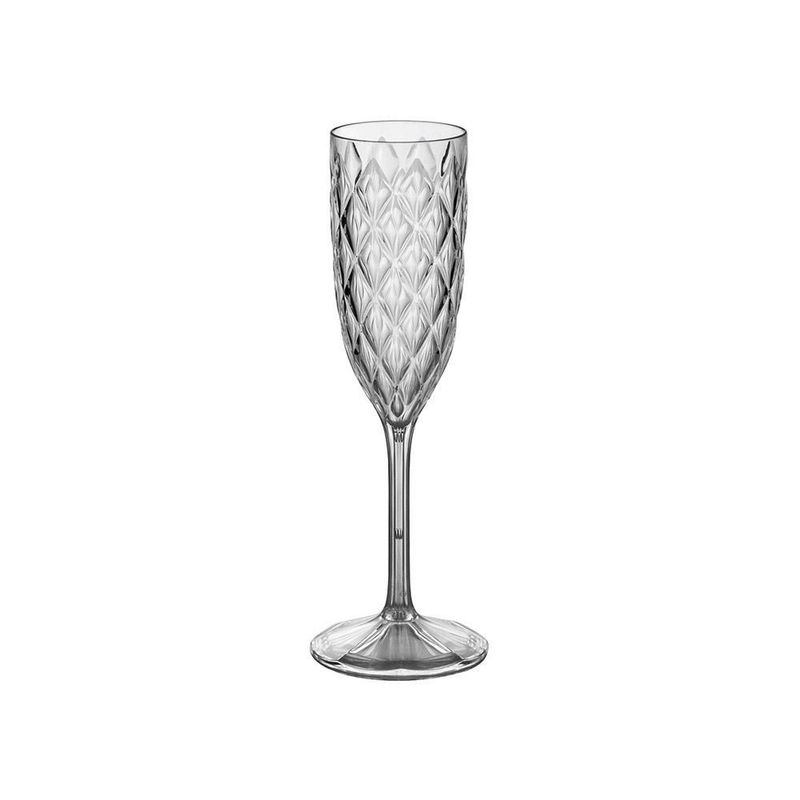 Taça Plástica Champagne Plasútil Glamour Cristal (7899808871652)