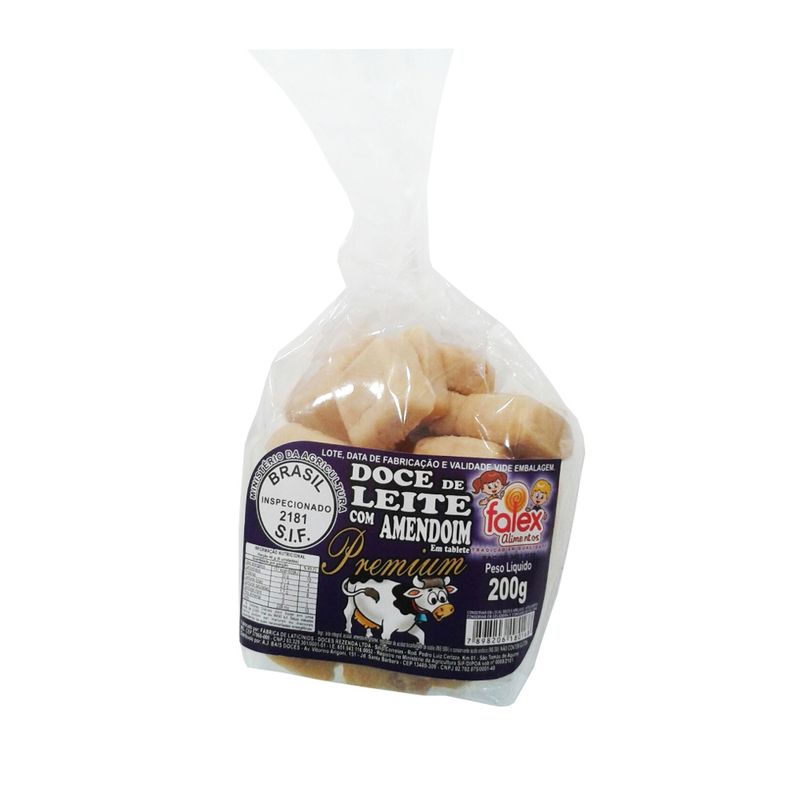 Doce Leite Com Amendoim Falex Tablete 200g (7898206180168)