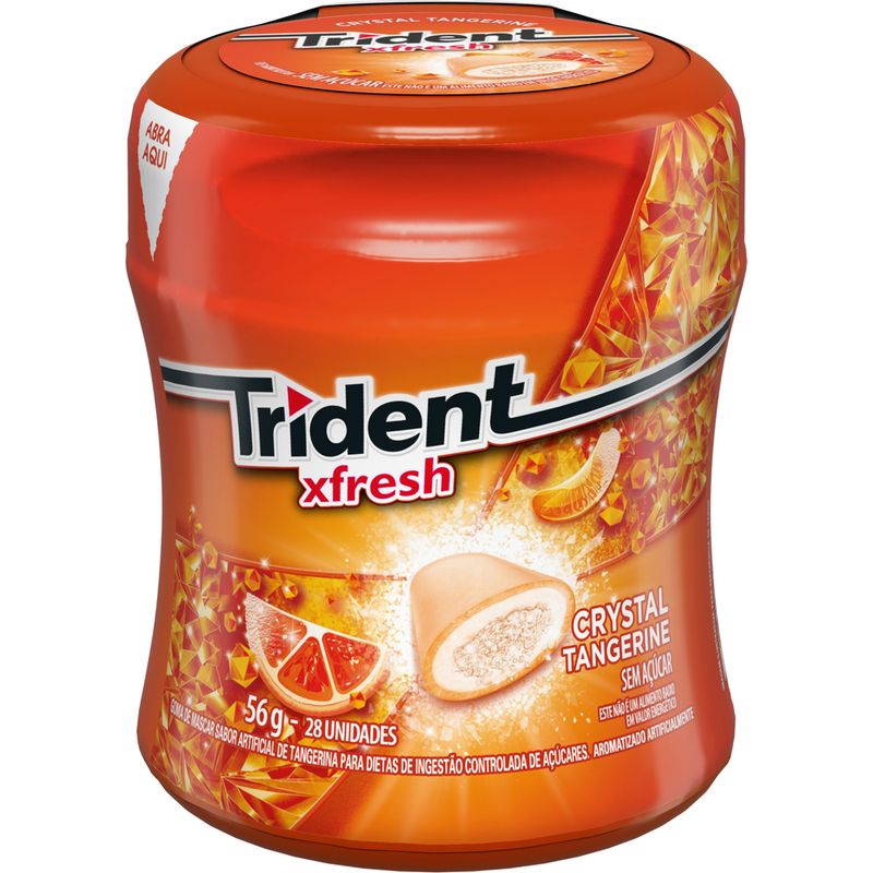 Goma Mascar Trident Tangerina 56g (7622210887863)