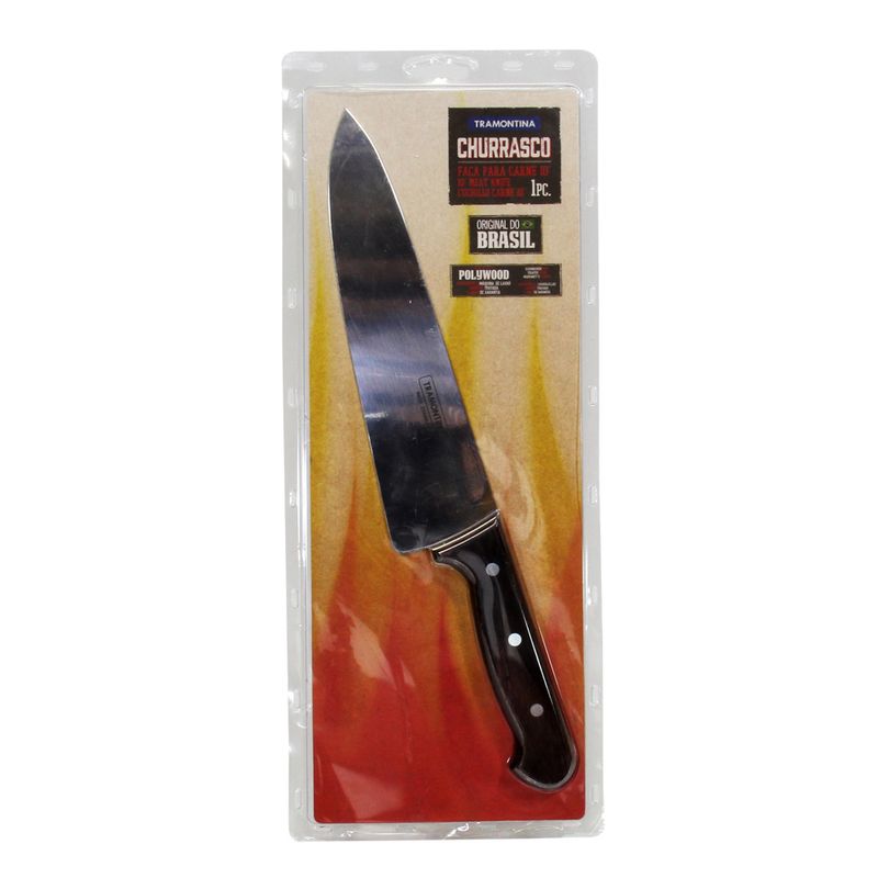 Faca Carne Tramontina Polywood Inox 10 (7891112108691)