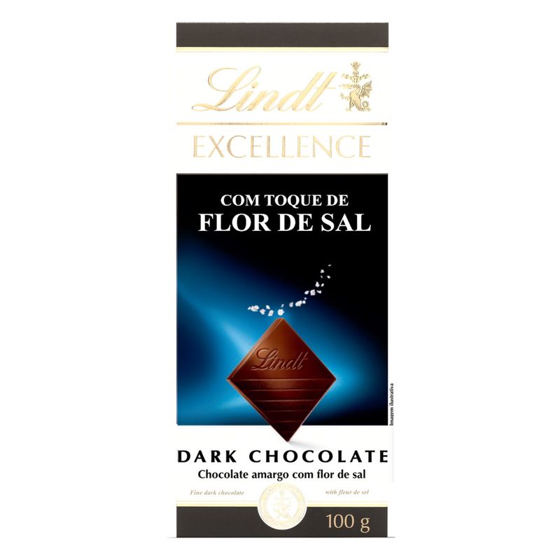 Chocolate Lindt Excell 100g Tablete Flor Sal (4000539045097)