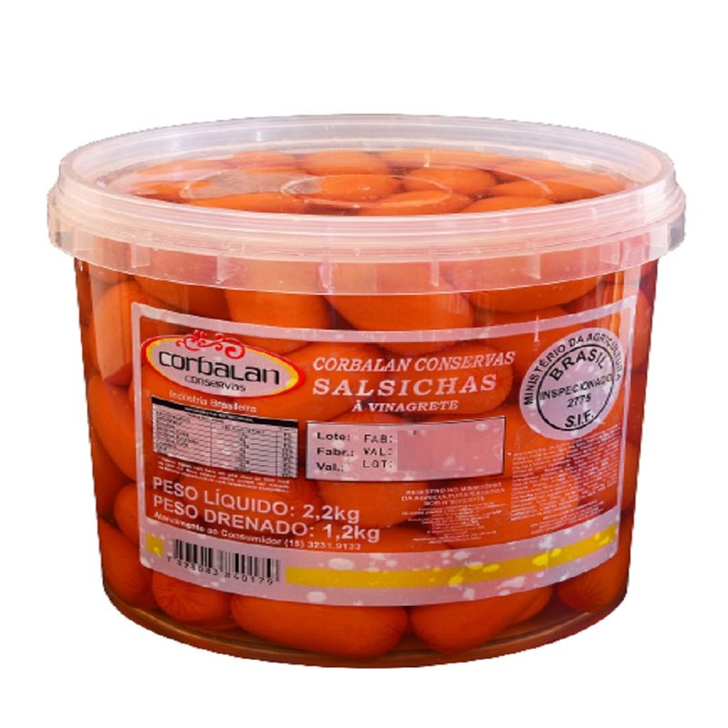 Salsichas à Vinagrete Corbalan 1,2kg (7898083840179)