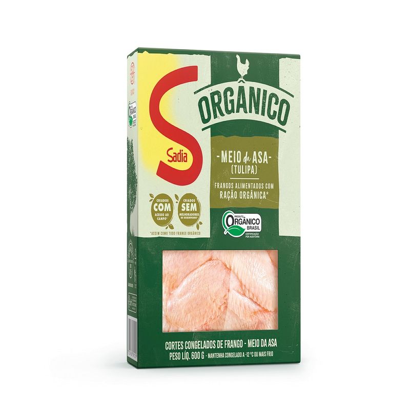 Meio Asa Frango Sadia Organico 600g (7891515554361)
