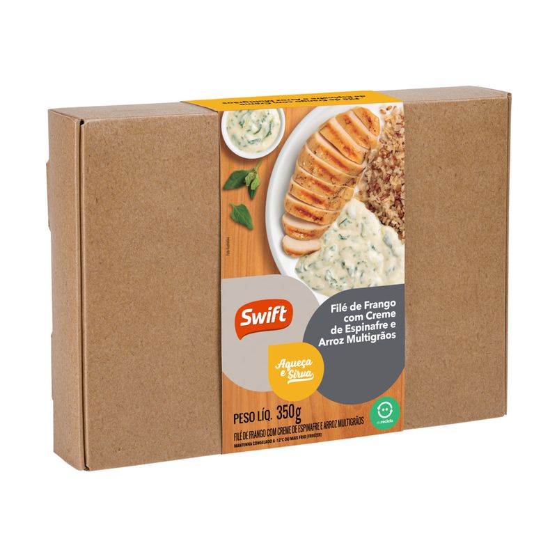Filé Frango Com Creme Espinafre E Arroz Swift 350g (7899567237553)