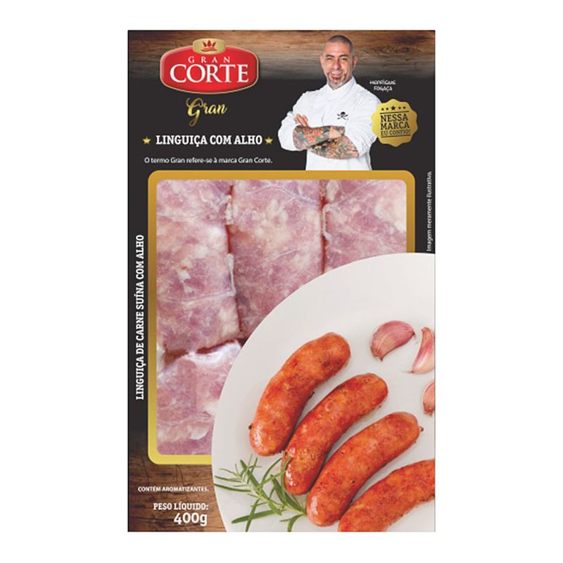 Linguiça Suína Gran Corte Com Alho 400g (7898626090399)