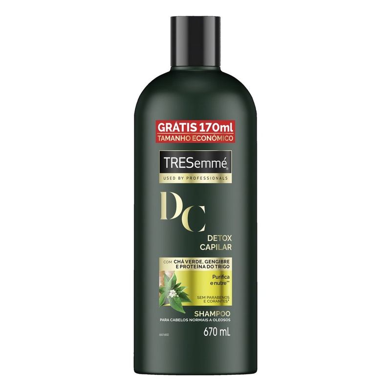 Shampoo Tresemmé Grátis Detox 670ml (7891150077935)