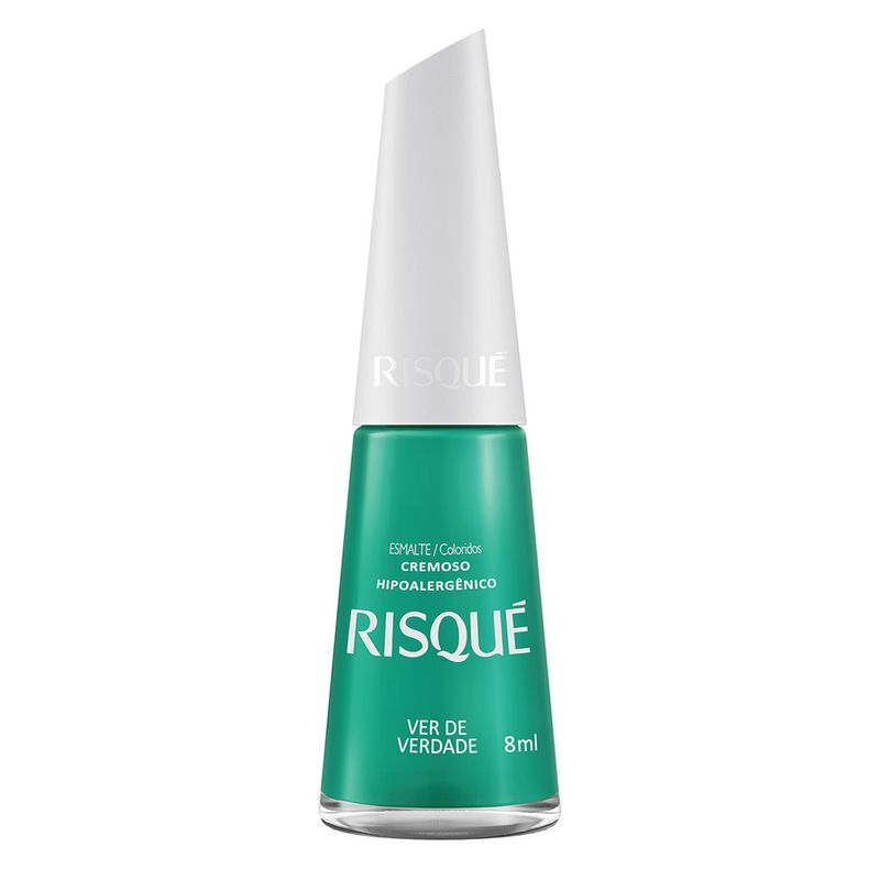 Esmalte Risque Colorido Cremoso Verde Verdade 8ml (7891350034127)