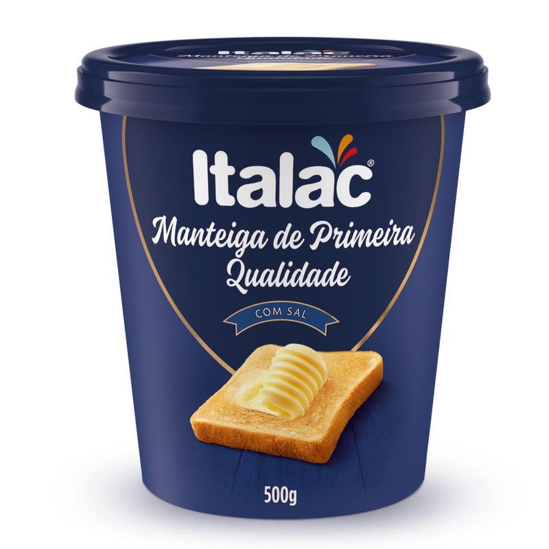 Manteiga Italac 500g Primeira Qualidade Com Sal (7898080642691)