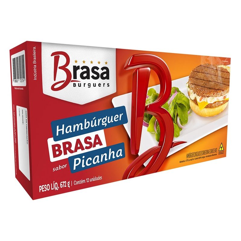 Hamburguer Brasa Burguers 672g Picanha (7898600721714)