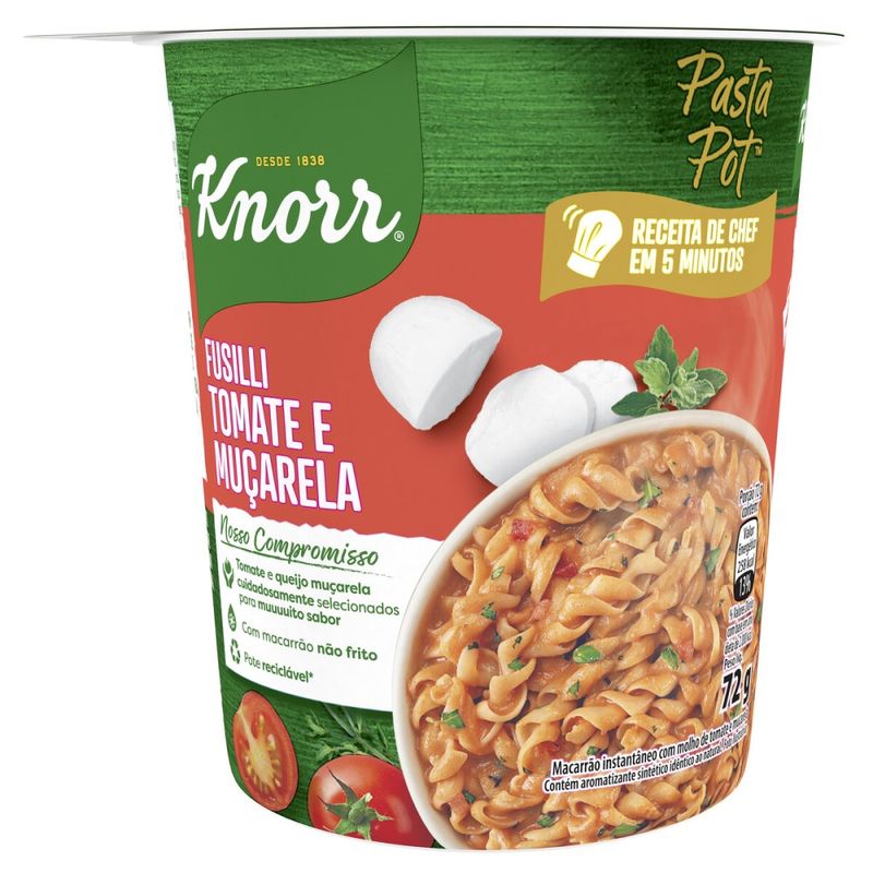 Macarrão Instantaneo Knorr Pote Tomate Mussarela 72G (7891150079441)
