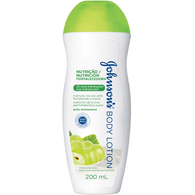 Loção Hidratante Johnson 200ml Fortalecedora Uva Body (7891010718381)