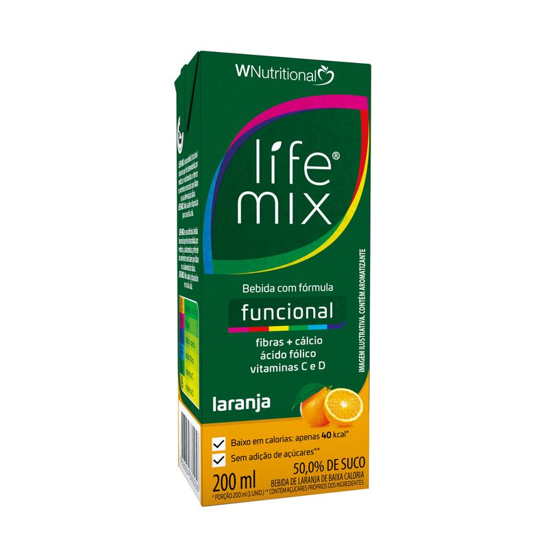 Bebida Com Suco Life Mix Laranja 200ml (7898954360058)