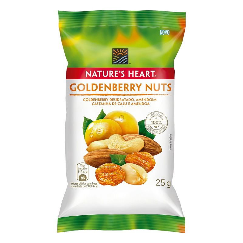 Mix Nuts Natures Heart 25g Goldenberry (7891008120509)