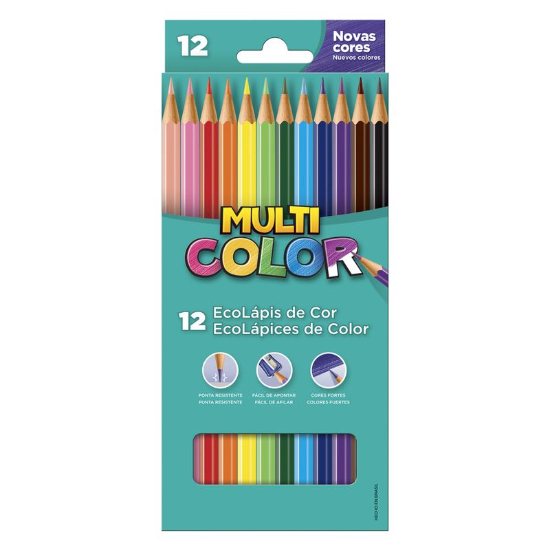 Lápis de Cor Faber Castell Multicolor Com 12 (7891360587460)