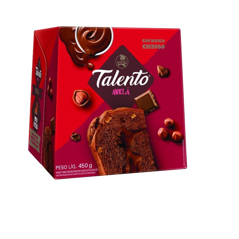 PANET GAROTO 450G TALENTO AVELÃ (7891008125405)