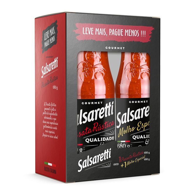 Passata Tomate 680g Molho Salsaretti 680g Vd Lv Mais Pg Men (7898930142920)