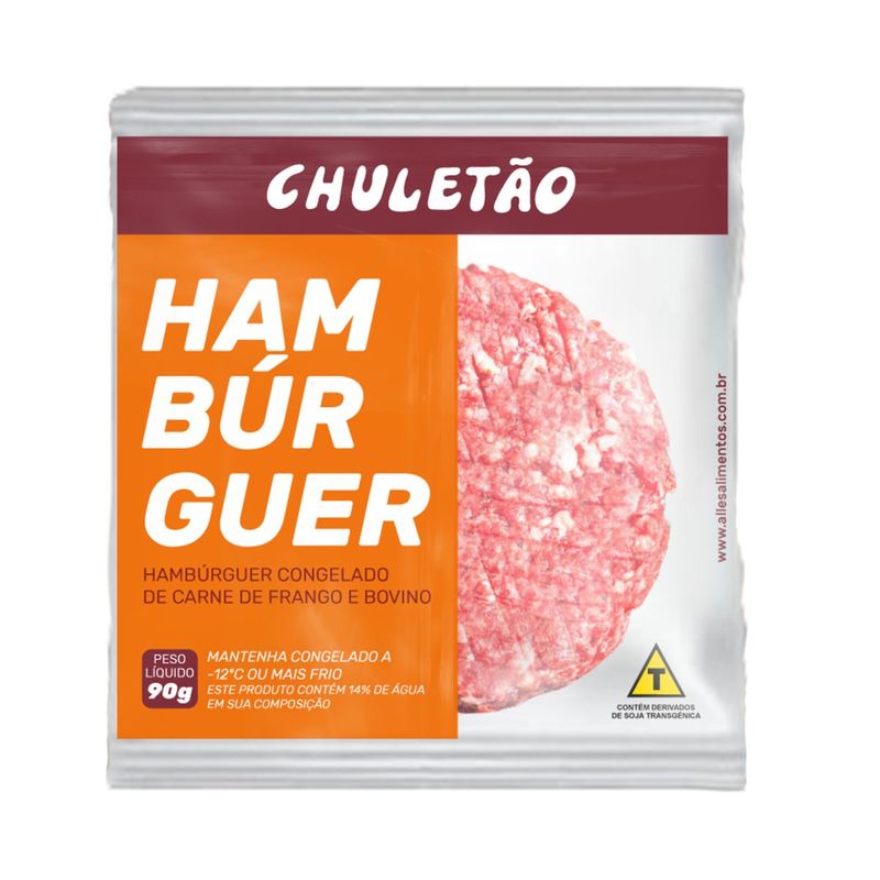 Hambúrguer Bovino e Frango Chuletão 90g (7898908236606)
