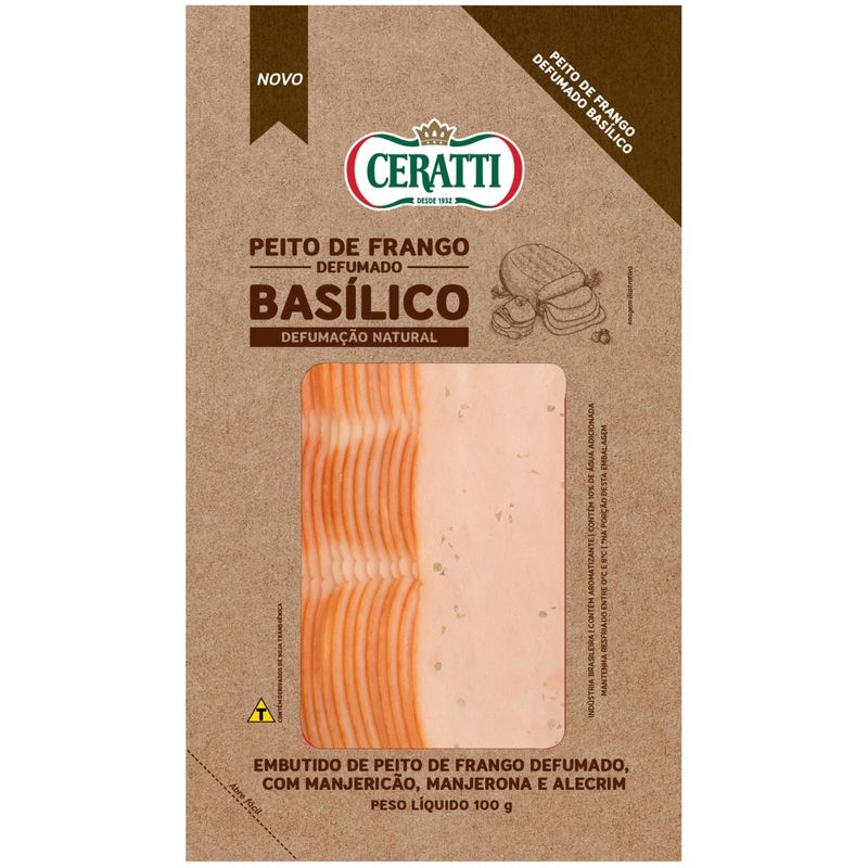 Peito Frango Ceratti Basilico Fatiado 100g (7898618520736)