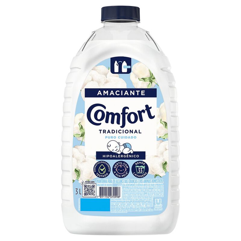 Amaciante Roupas Comfort Puro Cuidado 3L (7891150070998)