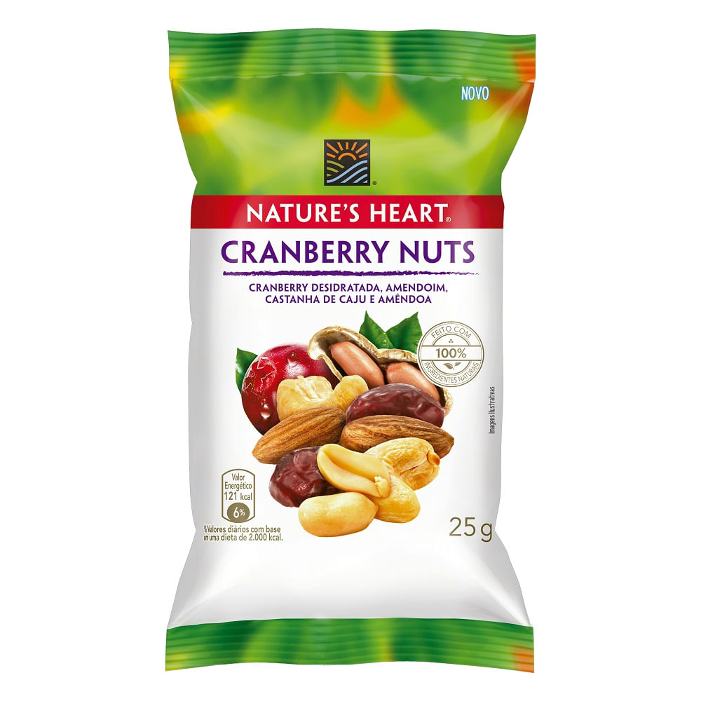 Mix Nuts Natures Heart 25g Cranberry Supermercado Savegnago 7582