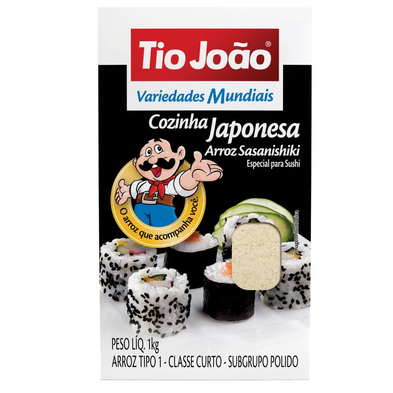 Arroz de cozinha japonesa Tio João 1kg (7893500019237)