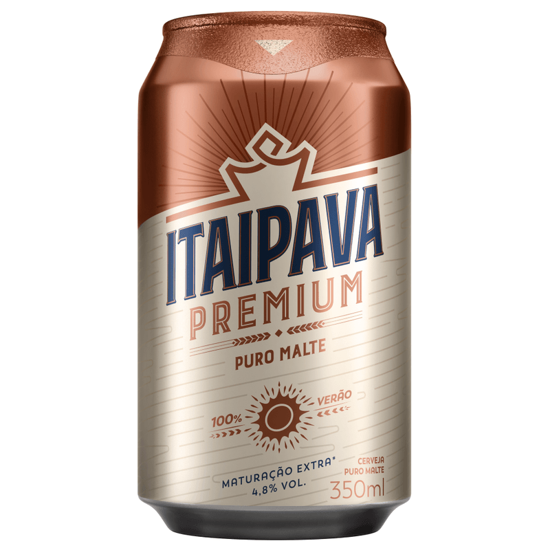 Cerveja Itaipava Premium Puro Malte Lata 350ml (7898377661534)