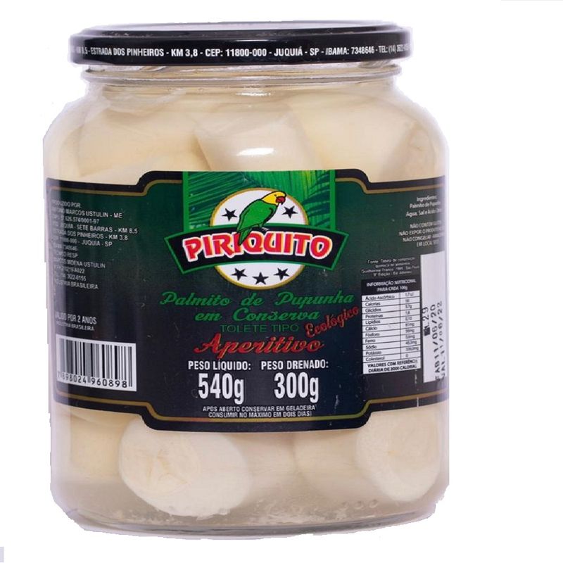 Palmito Piriquito Pupunha Aperitivo 300G (7898024960898)