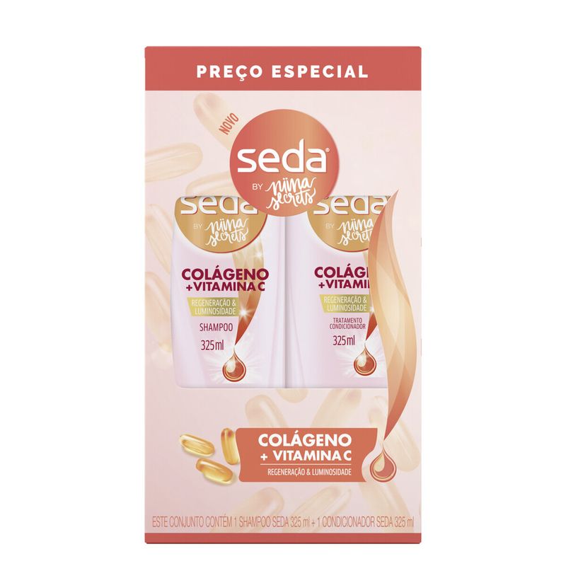 Shampoo E Condicionador Seda Colágeno Vitamin C 325ml Pr Esp (7891150084780)