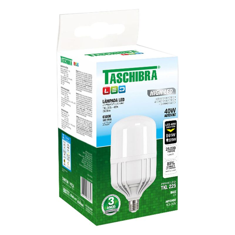 Lampada High Led Taschibra TKl225 40W 6500K (7897079076684)