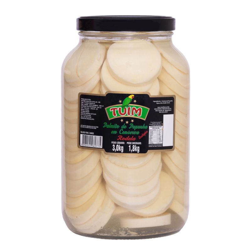 Palmito Tuim Pupunha Rodela 1,8KG (7898024960775)