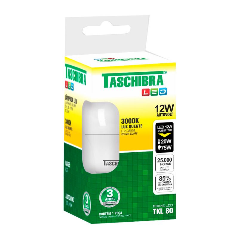 Lampada Led Taschibra Tkl80 12w 3000k (7897079085051)