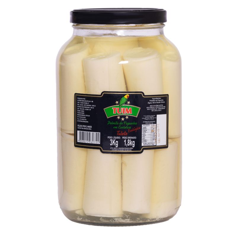Palmito Tuim Pupunha Tolete 1,8Kg (7898024960744)