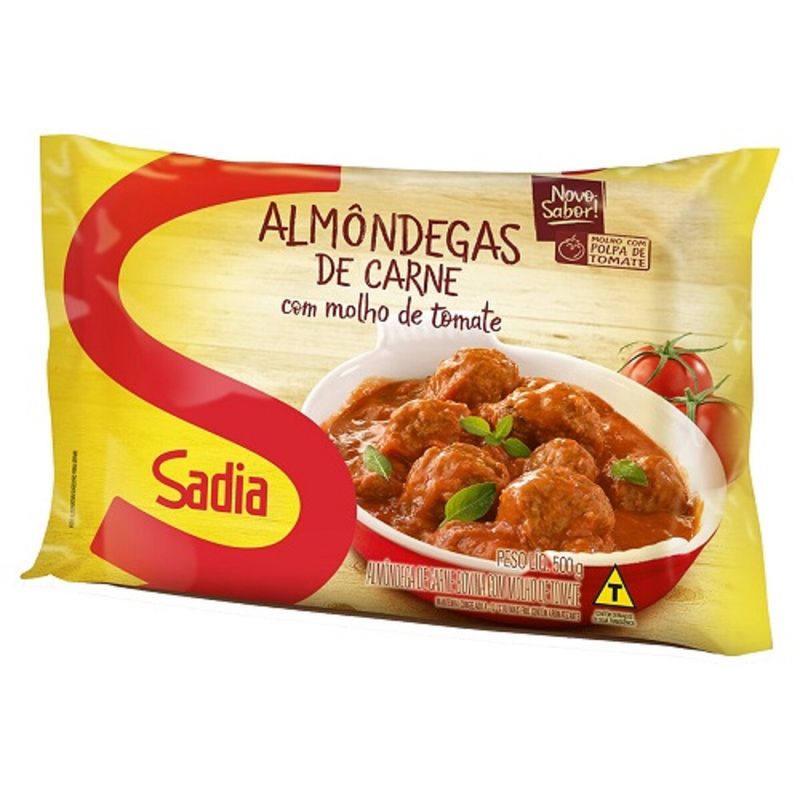Almôndegas Sadia Carne Bovina Molho Tomate 500g (7891515581336)