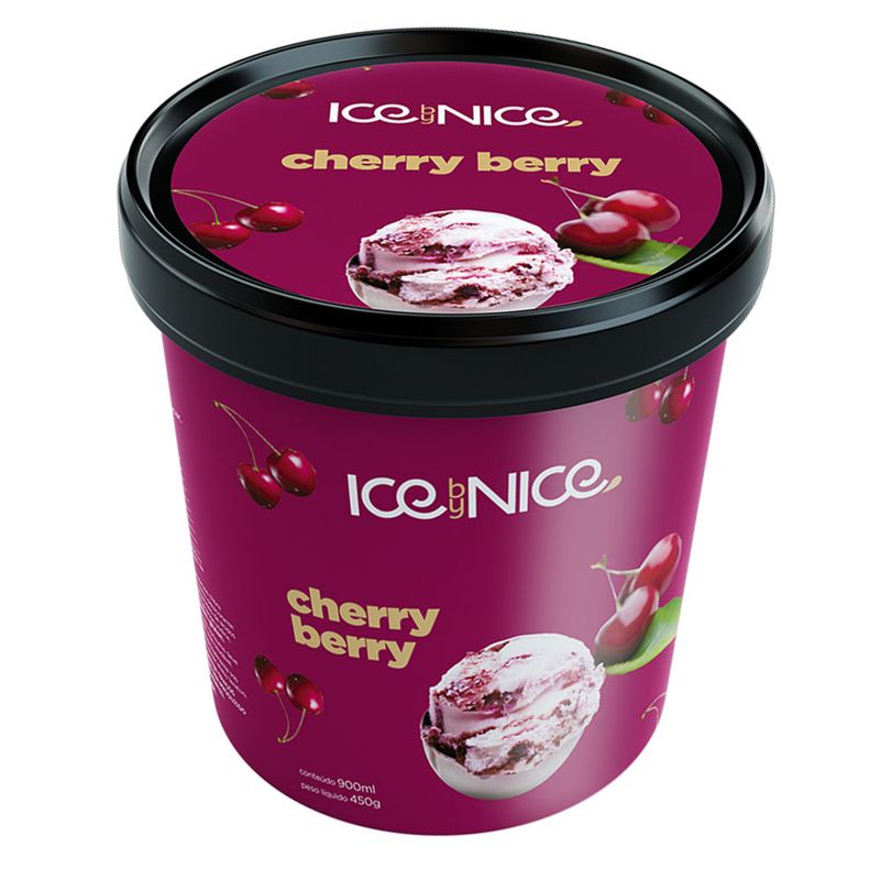 Sorvete Ice By Nice 900ml Cherry Berry (7898940814176)