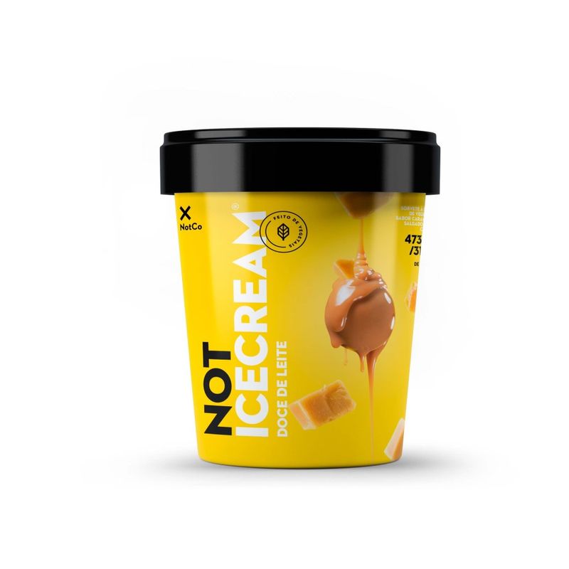 Sorvete Not Ice Cream Doce Leite 473ml (7898686950343)