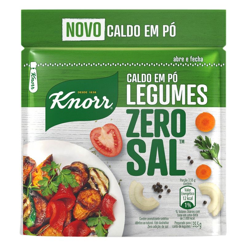 Caldo Em Pó Knorr Zero Sal Legumes 355g (7891150072763)