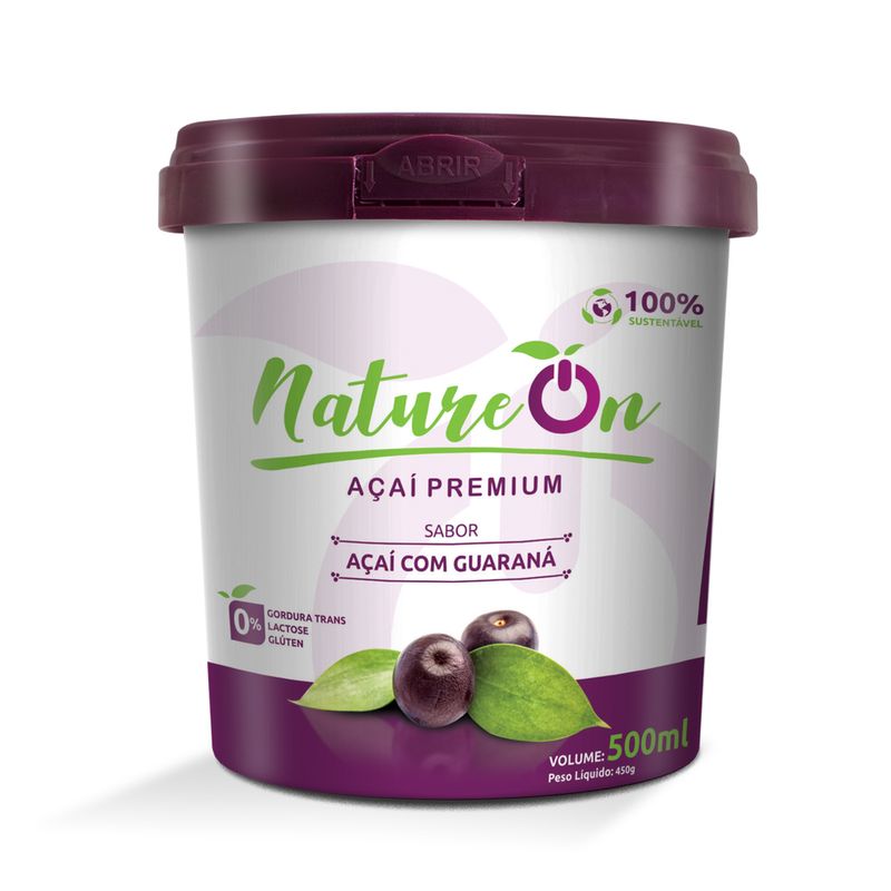 Açaí Nature On 500ml Com Guaraná (7898994726036)