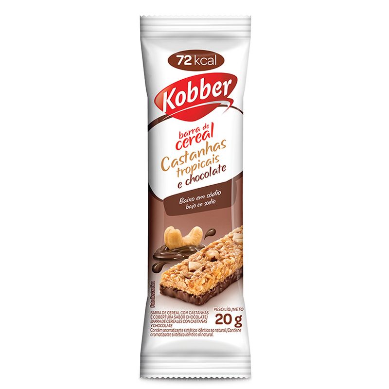 Barra de Cereal Kobber Light Castanhas 60g (7891772155356)
