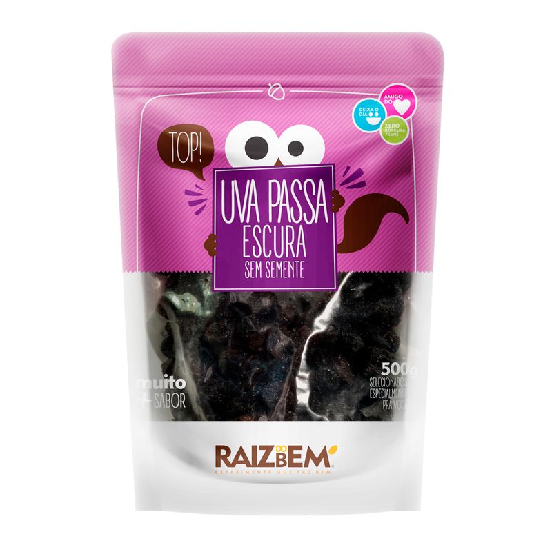 Uva Passa Escura Raiz Bem Sem Semente 500g |Savegnago (7898925218609)